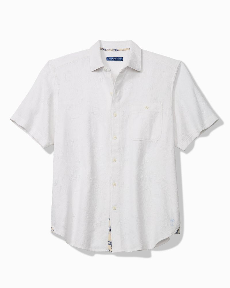 Breeze Island Cotton Short-Sleeve Shirt - White
