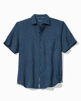 Breeze Island Cotton Short-Sleeve Shirt - Bering Blue