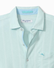 Nova Wave Cotton-Blend Long-Sleeve Shirt - Dusty Aqua
