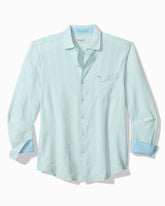 Nova Wave Cotton-Blend Long-Sleeve Shirt - Dusty Aqua