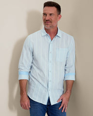 Nova Wave Cotton-Blend Long-Sleeve Shirt - Malachite Heather