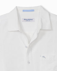Nova Wave Cotton-Blend Short-Sleeve Shirt - White