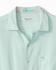 Nova Wave Cotton-Blend Short-Sleeve Shirt - Dusty Aqua