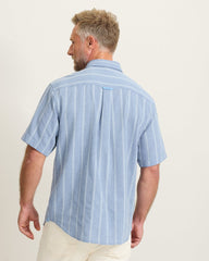 Nova Wave Cotton-Blend Short-Sleeve Shirt - Dockside Blue