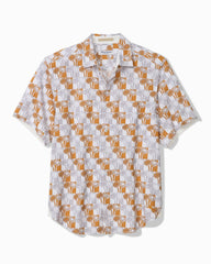 Nova Wave Sunnyside Palms Cotton-Blend Shirt - Dark Antique Gold