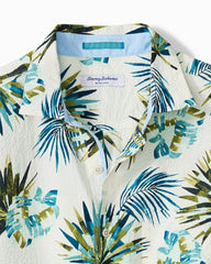 Nova Wave Frond Mosaic Cotton-Blend Shirt - White