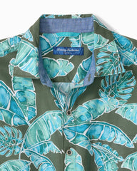 Tortola Jungle Blooms Cotton-Blend Shirt - Voyager Blue