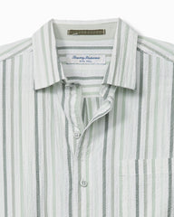 Nova Wave Aloha Stripe Cotton-Blend Shirt - Dusty Sage