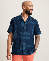 Destination Indigo Cotton Camp Shirt - Dark Indigo