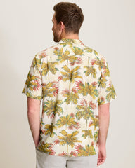 Coastal Ease Palm Voyage IslandZone Camp Shirt - Racing Green