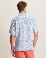 Seaside Avenue Linen Camp Shirt - Norse Blue