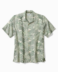 Frond Visions Silk-Blend Camp Shirt - Elm
