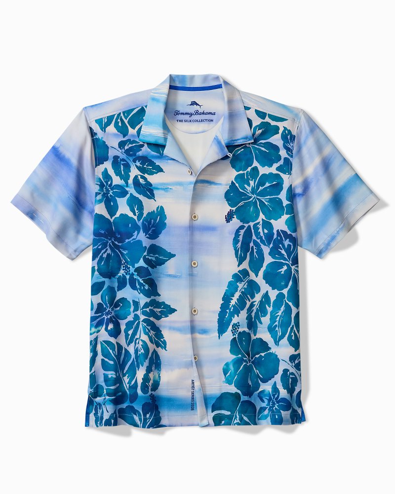 Sapphire Shores Silk Camp Shirt - Dockside Blue
