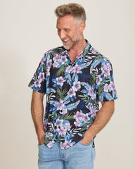 Bahama Coast Midnight Flora IslandZone Shirt - Black