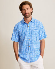 Coastal Ease Carrico Tiles IslandZone Camp Shirt - Dusty Icicle