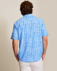 Coastal Ease Carrico Tiles IslandZone Camp Shirt - Dusty Icicle