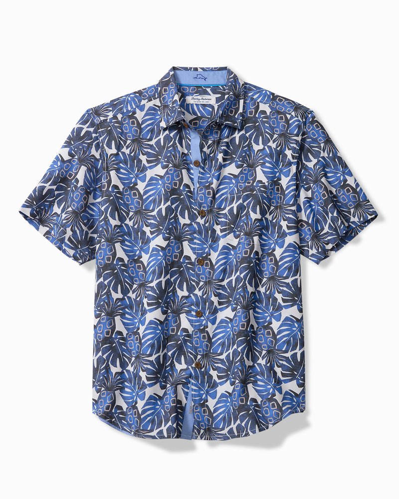 Coastal Ease Piña Party IslandZone Camp Shirt - Sandstone