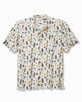 Coastal Ease Shake & Sip IslandZone Camp Shirt - Light Sanddollar