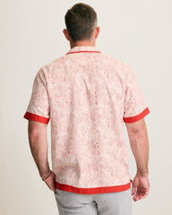 Frond Horizons Silk Camp Shirt - Baked Apple