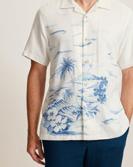 Hideaway Cove Silk Camp Shirt - Continental
