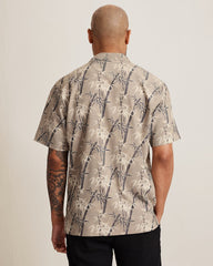 Coastal Ease Bamboo Meadows IslandZone Camp Shirt - Caffe