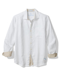 The Marlin Bar Breezer Linen Long-Sleeve Shirt - Blue Stream