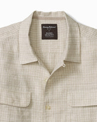 Baird McNutt Plaid Linen Long-Sleeve Shirt - Golden Honey
