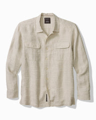 Baird McNutt Plaid Linen Long-Sleeve Shirt - Golden Honey