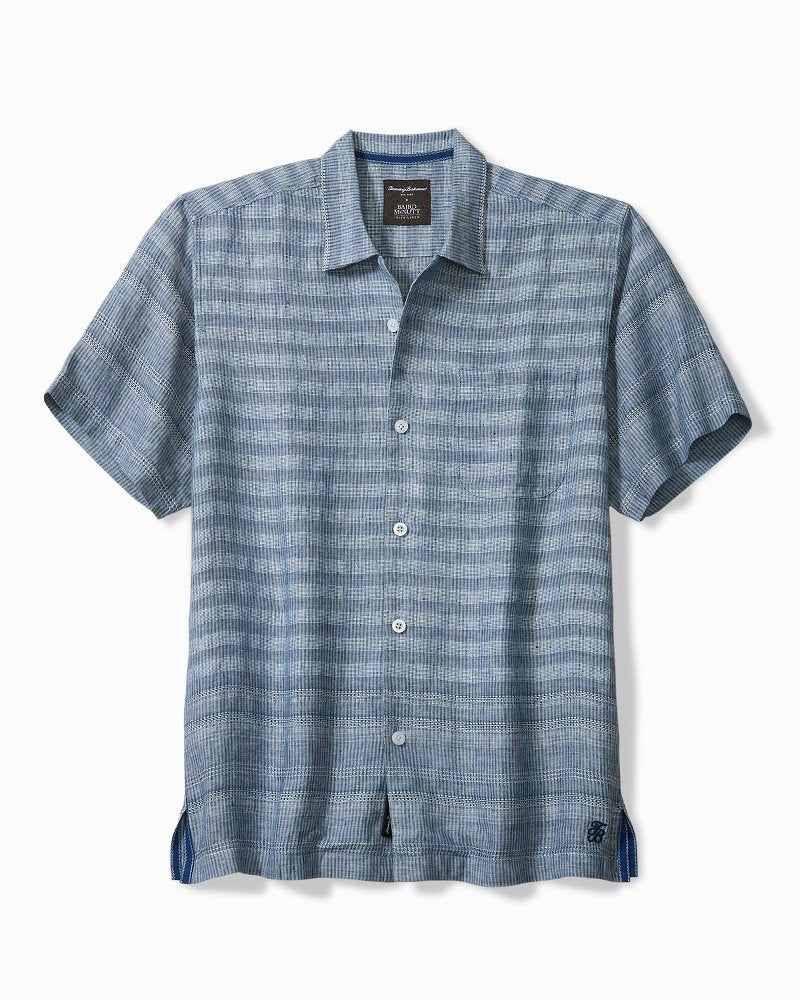 Baird McNutt Clifden Falls Linen Camp Shirt - Island Navy