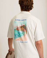 Tide & Time Silk Camp Shirt - Coastal Mist