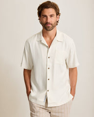 Tide & Time Silk Camp Shirt - Coastal Mist