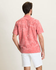 Coastal Ease Palms IslandZone Shirt - Red Sunset