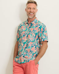 Bahama Coast Wild Vines IslandZone Shirt - Largo Teal