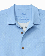 Drinks Well With Others Silk Camp Shirt - Canyon Sky