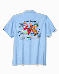 Drinks Well With Others Silk Camp Shirt - Canyon Sky