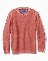 Saltwater Textured Abaco Sweater - Red Ginger