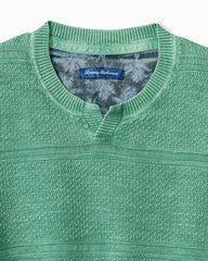 Saltwater Textured Abaco Sweater - Azure Water