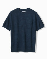 Salthill Pocket Cotton-Blend Crew Sweater - Insignia Blue Heather