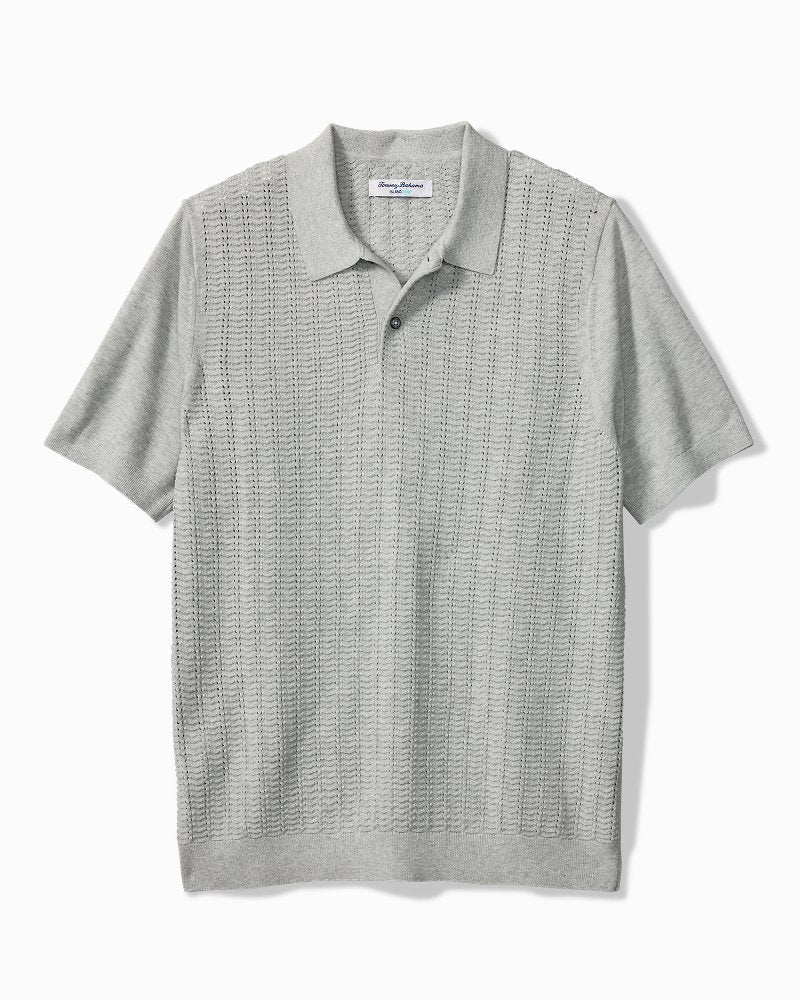 Coolside Sun Bliss IslandZone Polo - Light Grey Heather