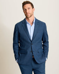 Latigo Beach Linen-Blend Blazer - Navy