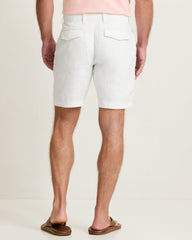 Beach Coast Stretch-Linen 9-Inch Shorts - White