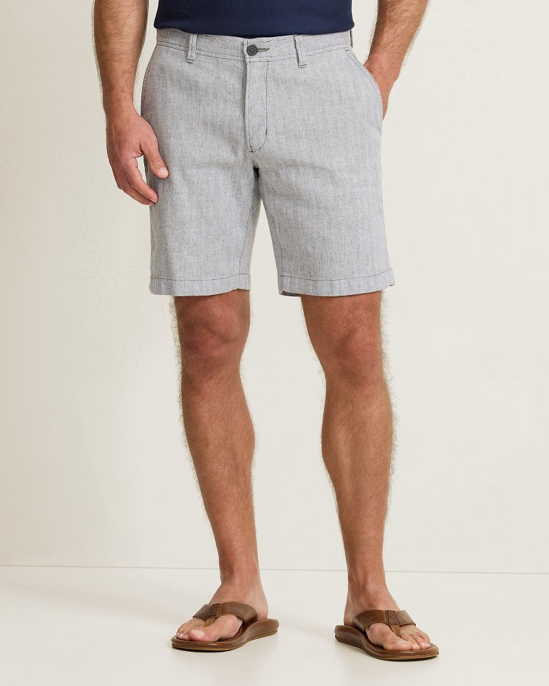 Beach Coast Stretch-Linen 9-Inch Shorts - Bala Shark