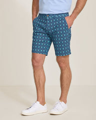 Boracay Palm Press 9-Inch Shorts - Cobalt Sea