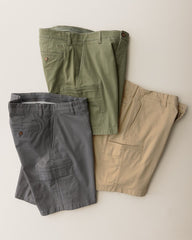 Boracay Island Chino Cargo 9-Inch Shorts - Stone Khaki