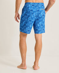 Huntington Jungle Fade 8-Inch Hybrid Shorts - Cobalt Sea