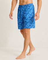 Huntington Jungle Fade 8-Inch Hybrid Shorts - Cobalt Sea