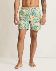 Naples Fuego Tropics 6-Inch Swim Trunks - White Peach