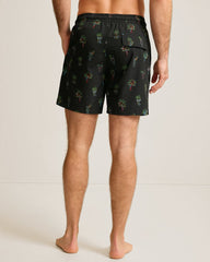 Naples Neon Sips 6-Inch Swim Trunks - Matte Black