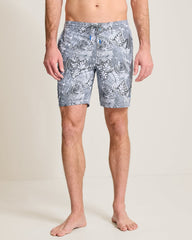 Baja Fronds Vines 8-Inch Boardshorts - Black