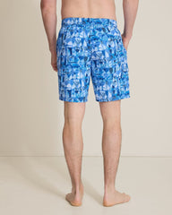 Baja Fizz & Fronds 8-Inch Boardshorts - Grape Pools